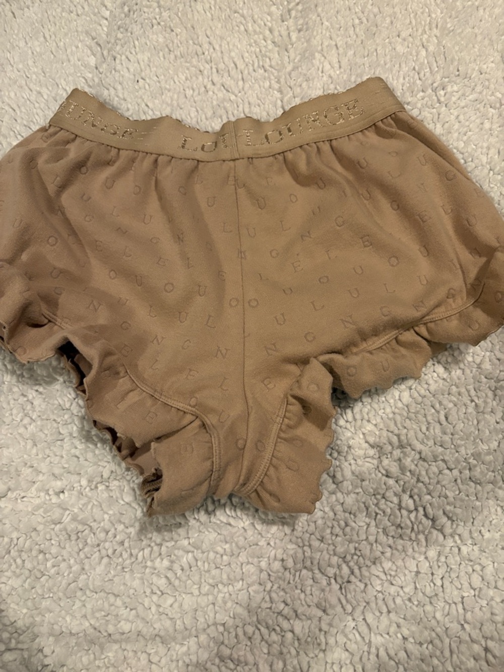 Lounge Ruffle Shorts - Tan - Picture 5 of 5